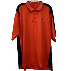 Under Armour Mens University of Virginia UVA Cavaliers Polo Shirt Orange Large